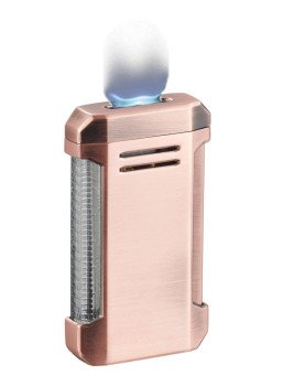 Vinson Flat Torch Flame Lighter with Cigar Punch - Bronze
