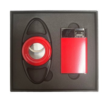 Visol Bullseye Cigar Cutter & Cougar Cigar Lighter Gift Set