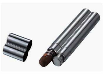 Visol Malamute Gunmetal Cigar Tube and Liquor Flask Combo