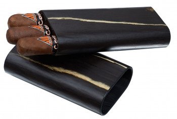 Visol Silas Exotic Dark Wood Cigar Case