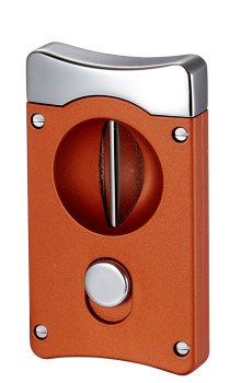 Wedge V Cigar Cutter Burnt Orange