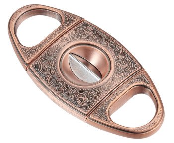 Wild West V Antique Copper Wedge Cigar Cutter