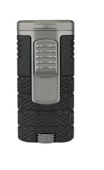 Xikar Tactical Triple Triple-Jet Lighter Black & Gunmetal