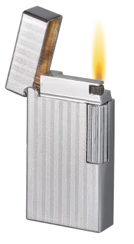 Zebra Soft Flame Flint Lighter - Silver