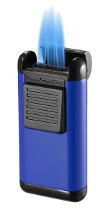 Antero Blue Lacquer Triple Torch Flame Cigar Lighter