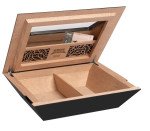 Aria Glasstop Humidor Black