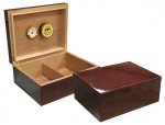 Bellevue 25 Count Dark Walnut Lacquer Cigar Humidor