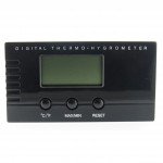 Black Digital Thermo Hygrometer For Cigar Humidors