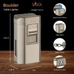 Boulder Quad Torch Flame Lighter - Gunmetal