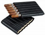 Cardona Black Leather Cigar Case