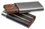 Carver Ashburl And Stainless Steel Cigar Case