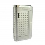 Caseti Southway Brushed And Polished Chrome Plated Single Jet Flame Lighter