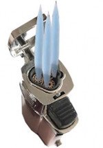 Csonka Tri-Jet Torch Metallic Lighter w/ Power Punch Cutter