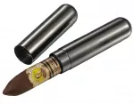 Delta Gunmetal Finish Stainless Steel Cigar Tube - 1 Cigar