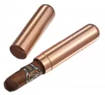Delta Rose Gold Finish Stainless Steel Cigar Tube