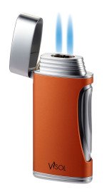 DuoMatt Burnt Orange Double Flame Cigar Lighter