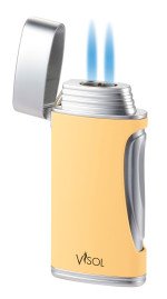 DuoMatt Yellow Double Flame Cigar Lighter