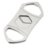 Hex Double Guillotine Cigar Cutter - Silver