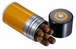 Joe 7 Cigar Travel Humidor Black And Yellow