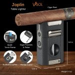 Joplin Quad Torch Flame Lighter - Black