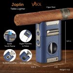 Joplin Quad Torch Flame Lighter - Blue