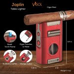 Joplin Quad Torch Flame Lighter - Red