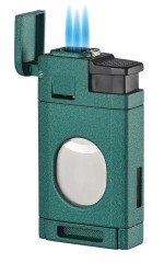 LighCut Green Triple Torch Flame Lighter and Cigar Cutter
