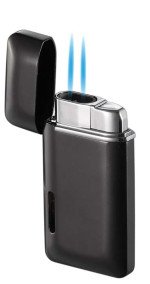 Nevis Dual Torch Cigar Lighter Matte Black