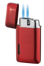 Nevis Dual Torch Cigar Lighter - Red