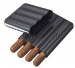 Night II Carbon Fiber Cigar Case - 4 Finger