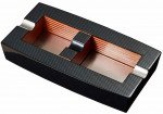Normandy Carbon Fiber Elongated Ashtray With Adjustable Cigar Rest