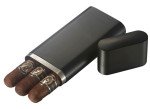 Prato Black Matte 3 Finger Cigar Case