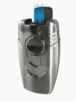 Quadflow Gunmetal Quad Torch Cigar Lighter