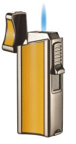 Ridge Yellow Single Flame Torch Lighter with Cigar Rest