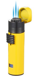 Saddle Triple Torch Lighter -Yellow