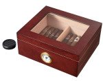 Santa Clara Glass Top with Rosewood Finish Cigar Humidor