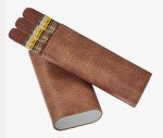 Santa Fe Dark Brown Leather Cigar Case