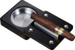 Slide Black and Stainless Steel Cigar Ashtray