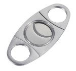 Slimline Double Guillotine Cigar Cutter - Silver
