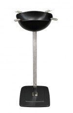 Smokin Ash Quadrangle Square Ashtray - Powder Coat (Black Matte - Standing)