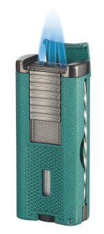 Striker Triple Torch Flame Lighter with Cigar Poker - Green