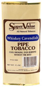 Super Value Whiskey Cavendish Pipe Tobacco 1.5 Ounce Bag