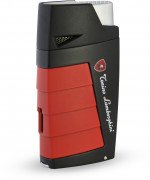 Tonino Lamborghini Duo Twin Jet Torch Flame Cigar Lighter Black With Red