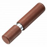 Tristan Brown Leather and Stainless Steel Cigar Case