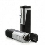 Typhoon Triple Flame Torch Lighter w/Retractable Bullet Cutter - Black