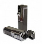 Typhoon Triple Flame Torch Lighter w/Retractable Bullet Cutter - Gray