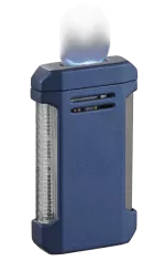 Vinson Flat Torch Flame Lighter with Cigar Punch - Blue