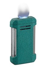 Vinson Flat Torch Flame Lighter with Cigar Punch - Green