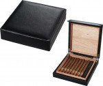 Visol Black Leather Cigar Humidor