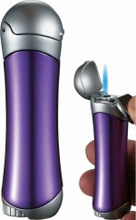 Visol Violet Satin Purple & Chrome Lighter for Women